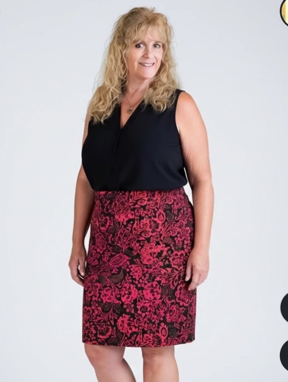 Talbots Cargo Skort Stretchy Hot Pink Floral 2 Pockets Med